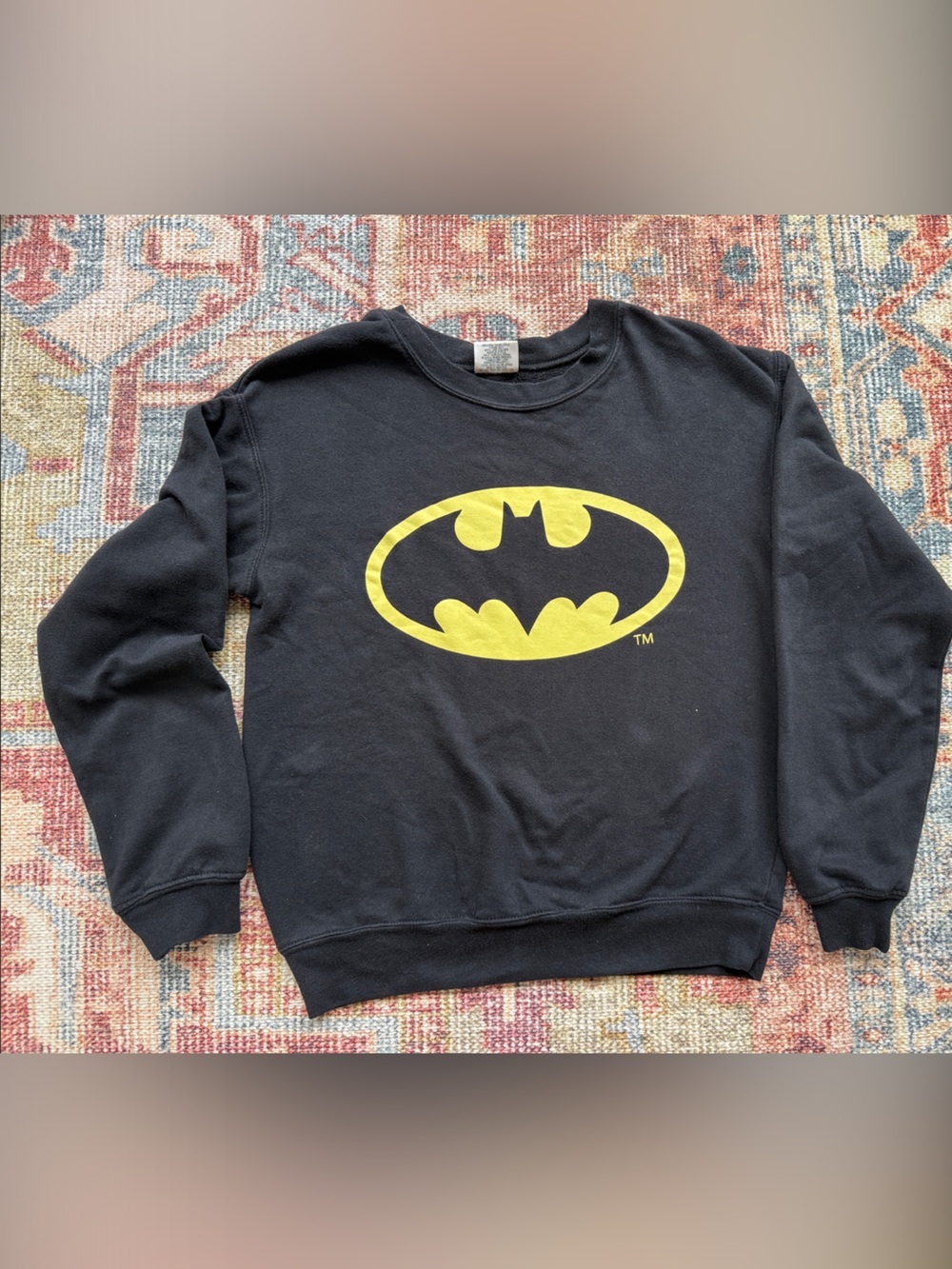 Womenβs Black Batman Logo Sweatshirt Sz XS